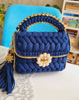 Crochet Clutch Handbag Royal Pearl