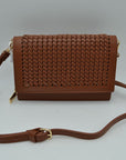 Woven Flap Crossbody