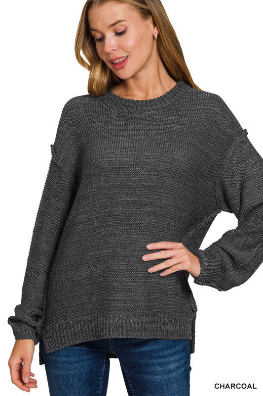 Exposed Seam Sweater