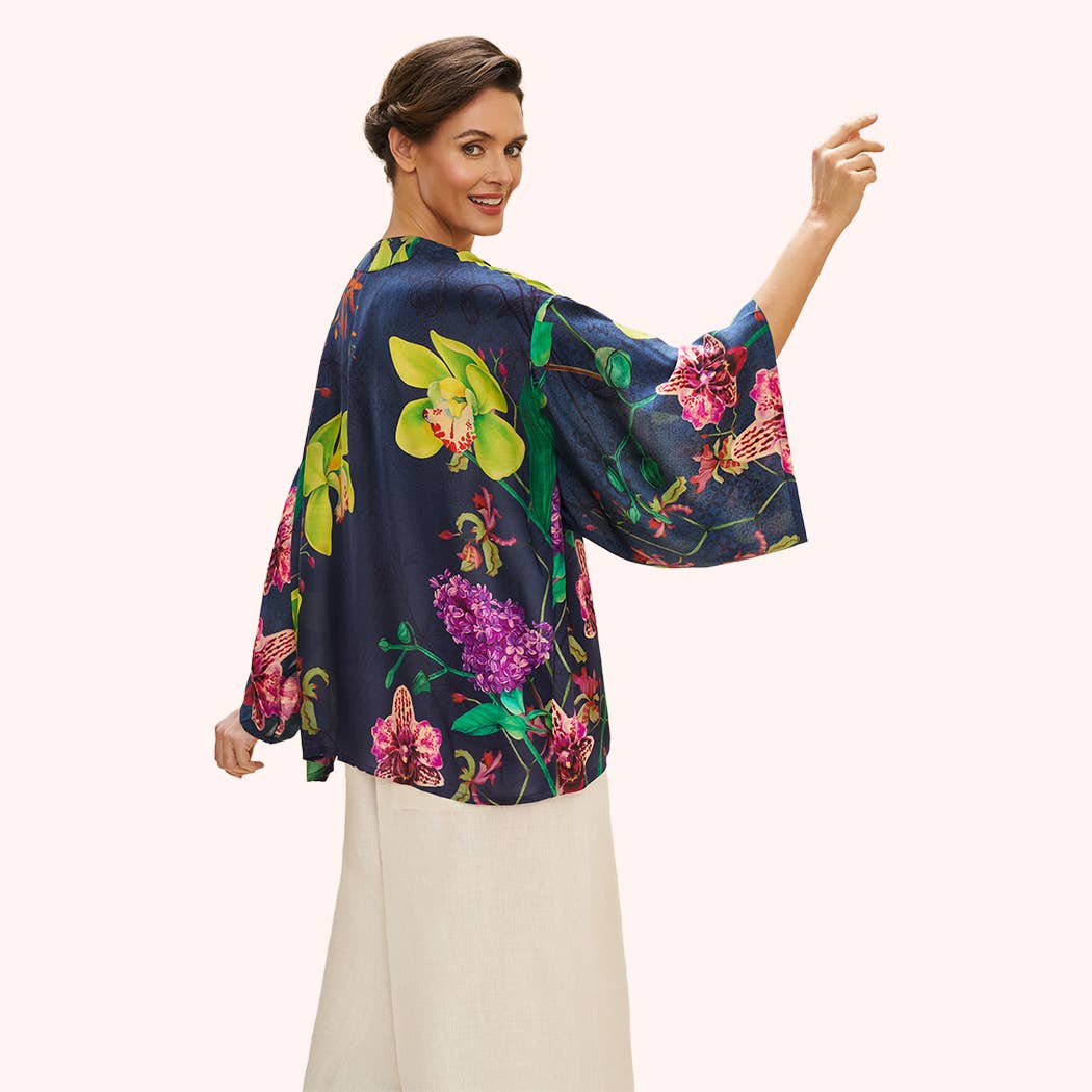 Exotic Evening Ink Kimono Jacket