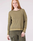 Waffle Knit Boxy Crew