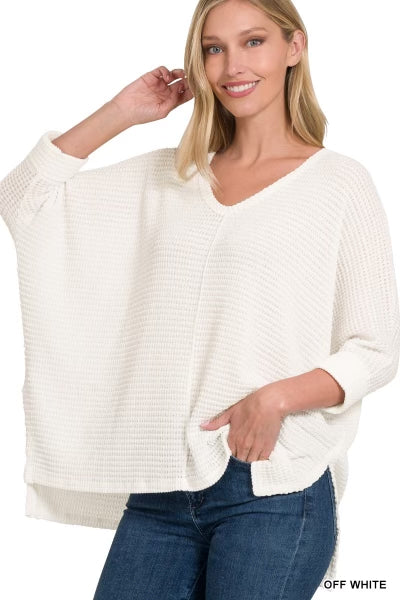 V-Neck Jacquard Sweater
