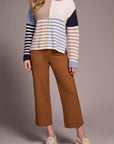 Multi Stripe Boat Neck Sweater
