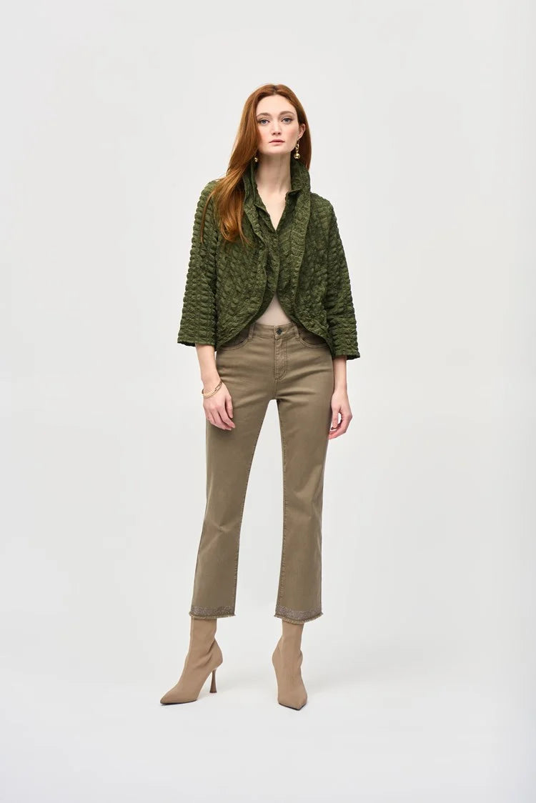 Joseph Ribkoff Bubble Woven Crop Jacket