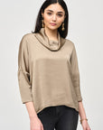 Joseph Ribkoff Satin Cowl Neck Top