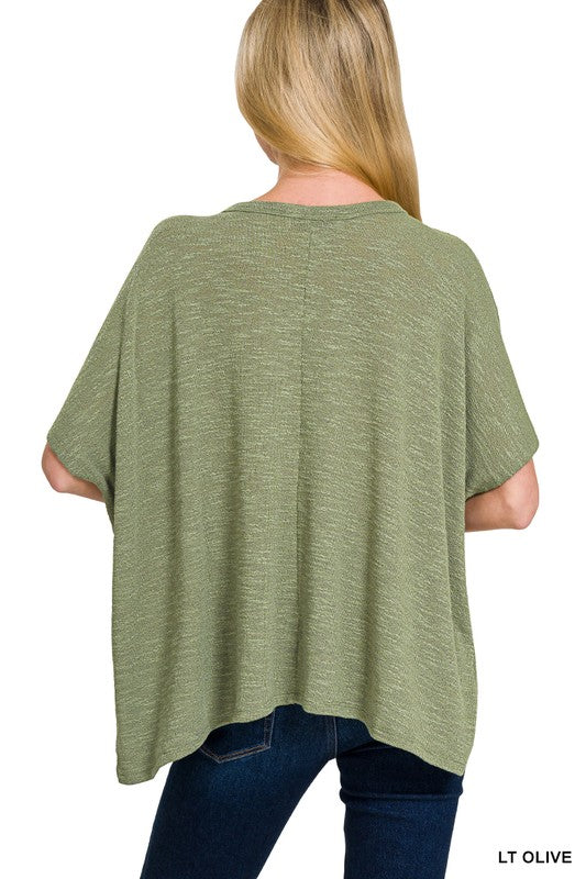 Oversized Slub Hacci Top