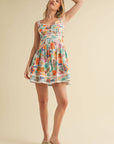 CUT OUT LACE TRIM DRESS