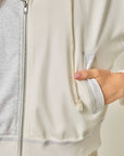 Color Blocked Zip-Up Hoodie