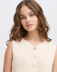 Pearl Button Knit Vest