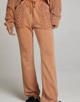 French Terry Cable Knit Cozy Pant