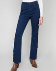 Bootcut Stretch Denim With Gem Buttons