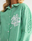Janice Striped Floral Top