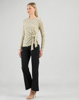 Clara Sunwoo Fan Print Side-Tie Sweater
