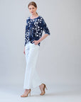 Clara Sunwoo Loose Cut Half Sleeve Top - Circle Splatter