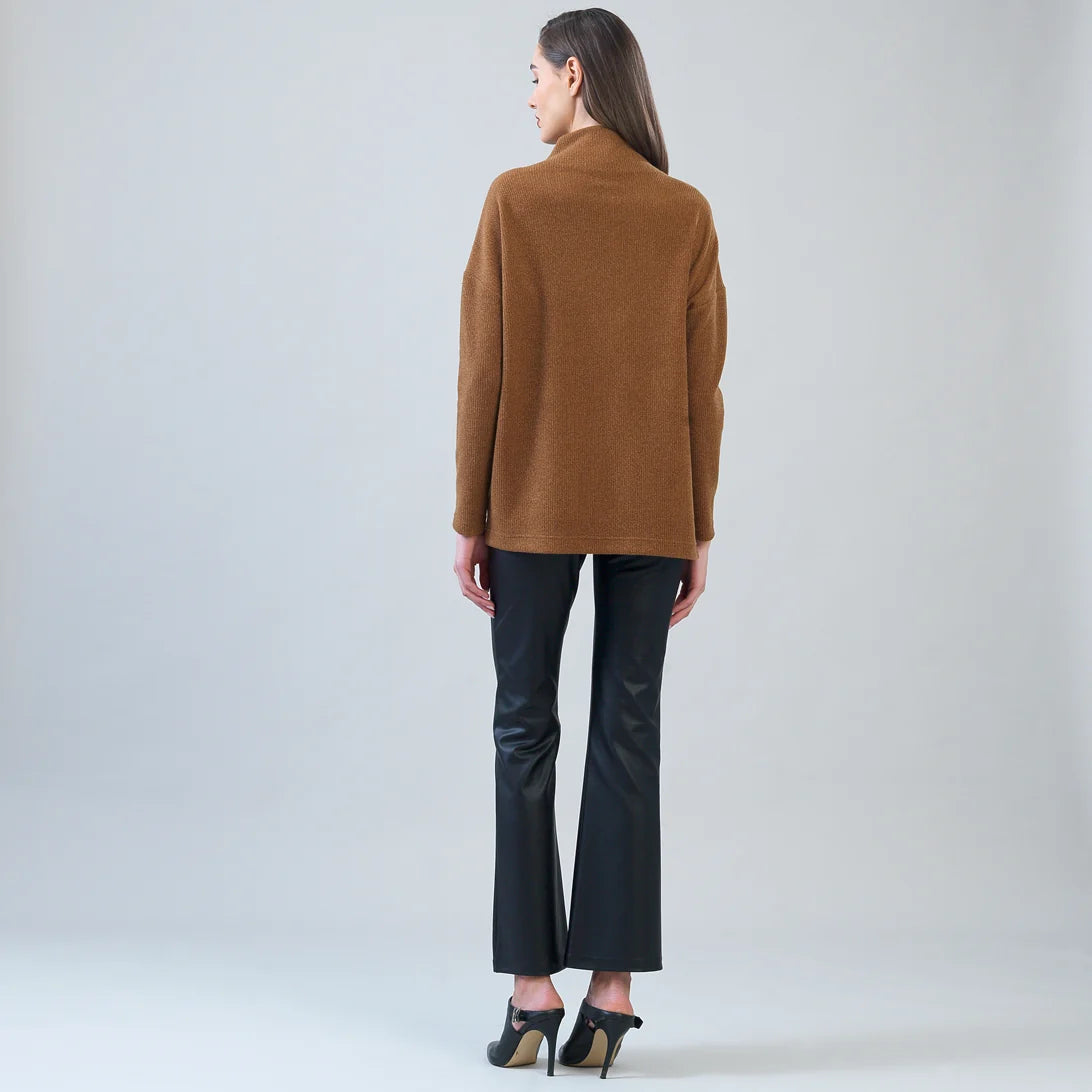 Clara Sunwoo Plush Ribbed Zipper Vent Tunic