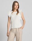 Paityn Rib and Ruffle Top