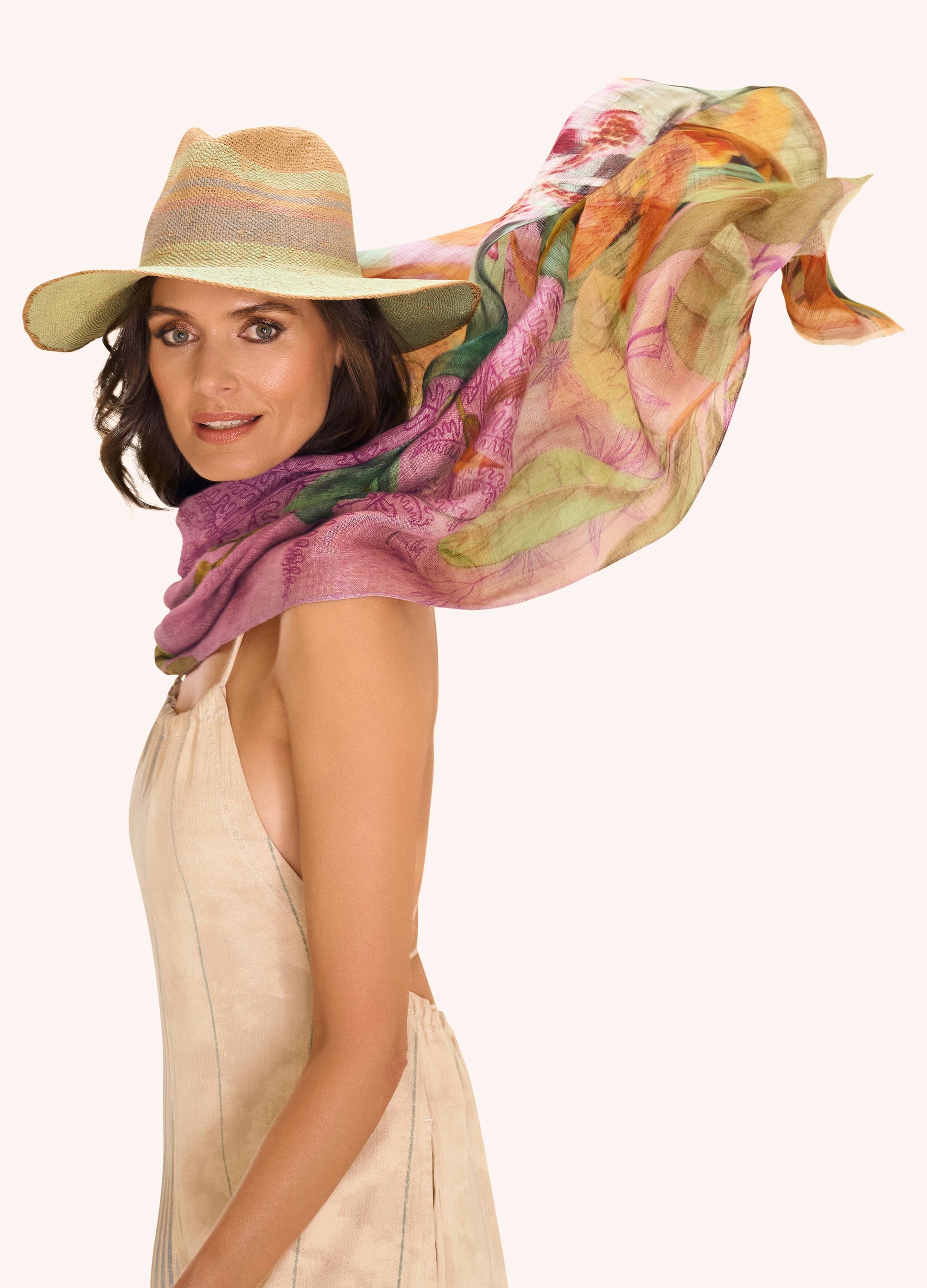 Linen/Cotton Scarf Botany Bliss