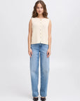 Pearl Button Knit Vest