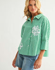 Janice Striped Floral Top