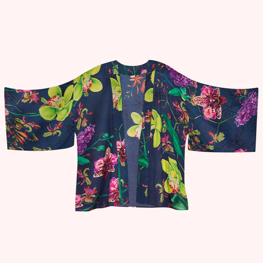 Exotic Evening Ink Kimono Jacket