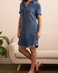 Lyocell Pop Over Shirt Dress