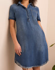 Lyocell Pop Over Shirt Dress