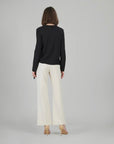 Clara Sunwoo Ribbed Knit Sweater w/ Side Pull Tie Detail