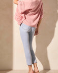 Fancy Trim Kaftan Blouse