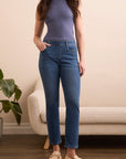 Sophia Pull-On Slim Crop Jeans