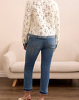 Crochet Jacket With Denim Detail