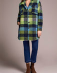 Plaid Notch Collar Jacket