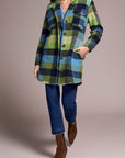 Plaid Notch Collar Jacket