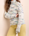 Space Dye Turtle Neck Sweater