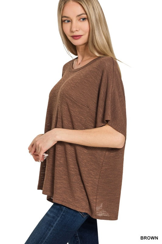 Oversized Slub Hacci Top