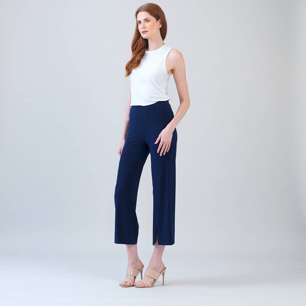 Clara Sunwoo Relaxed Kick Front Slit Ankle Pant