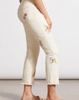 Audrey Ecru Embroidered Jeans