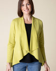 French Terry Drape Front Jacket