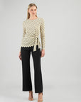 Clara Sunwoo Fan Print Side-Tie Sweater
