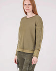 Waffle Knit Boxy Crew