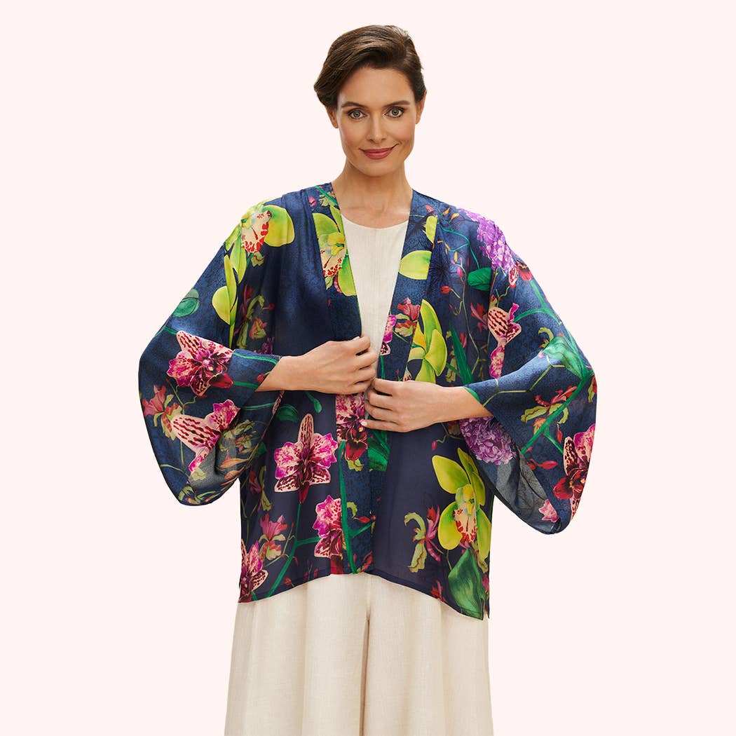 Exotic Evening Ink Kimono Jacket