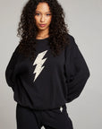 Distressed Bolt Crew Sweatshirt