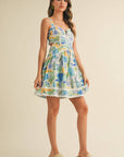 CUT OUT LACE TRIM DRESS