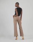 Clara Sunwoo Rayon-Ponte Loose Leg Pocket Pant