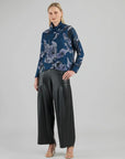 Clara Sunwoo Rose Sketch Turtleneck Sweater w/ Tipped Hem