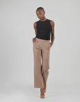 Clara Sunwoo Rayon-Ponte Loose Leg Pocket Pant