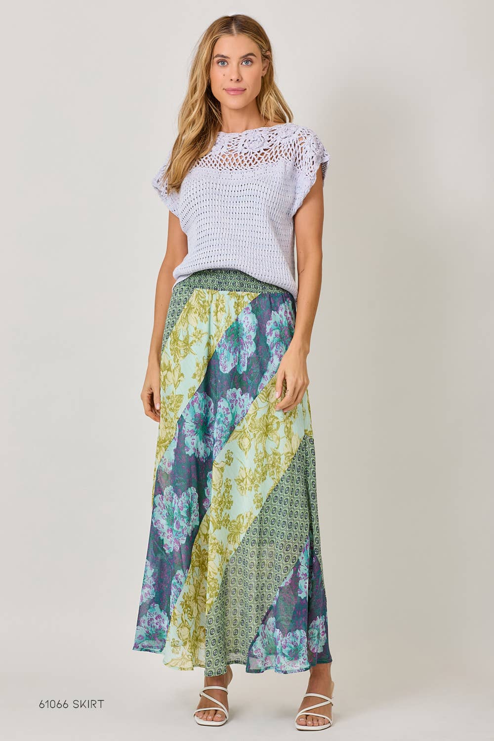 Floral Yoke Crochet Top