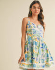 CUT OUT LACE TRIM DRESS