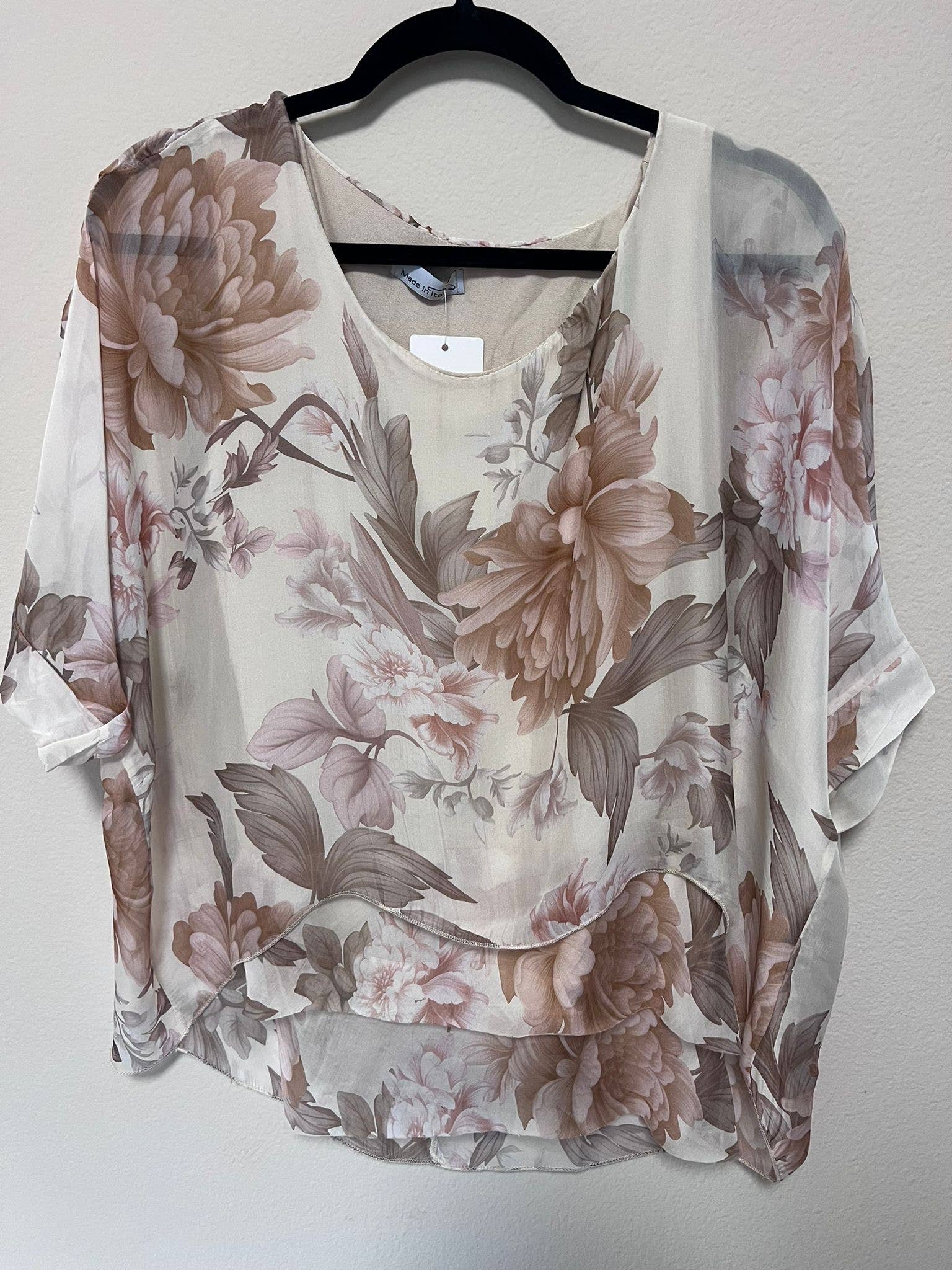 Italian Silk Printed Top