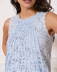Anais Sleeveless Blue Lace Top