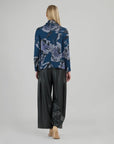 Clara Sunwoo Rose Sketch Turtleneck Sweater w/ Tipped Hem